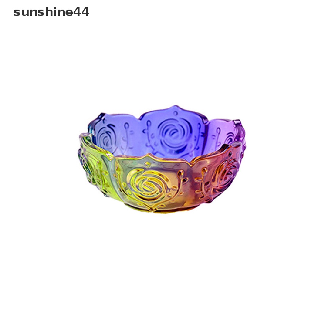 Sunshine 1Pc Cetakan Mangkuk Penyimpanan Mawar DIY Motif Bunga Storage Bowl Mirror Silicone Mold ID