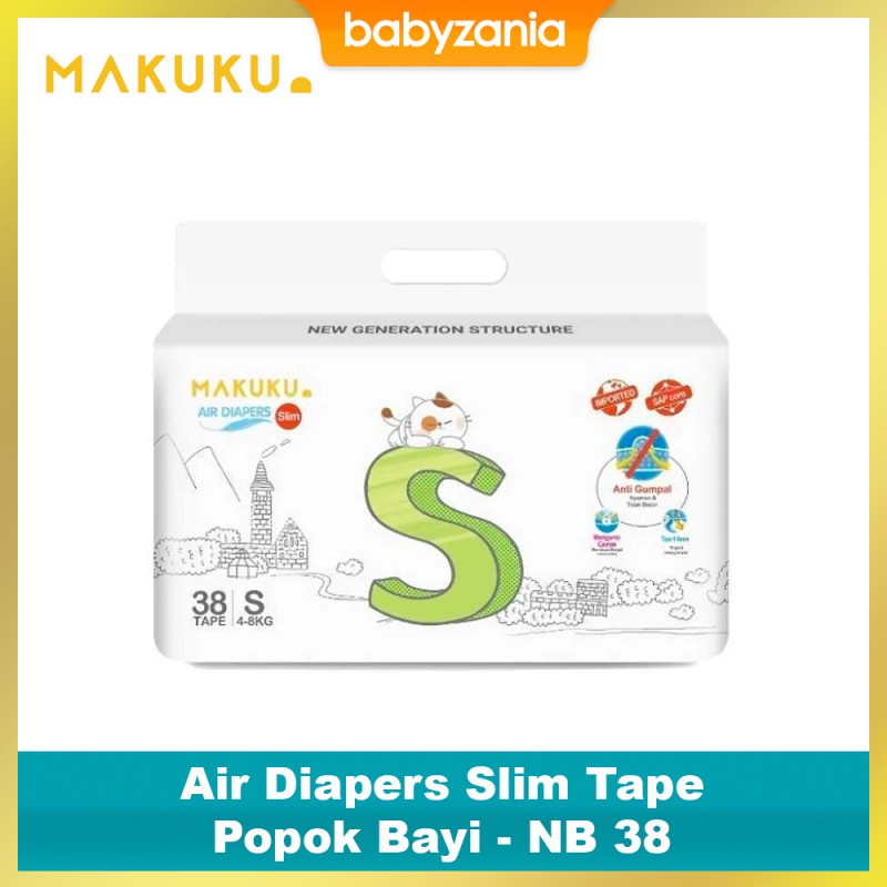 Makuku SAP Air Diapers Slim Tape Popok Perekat Bayi - S 38