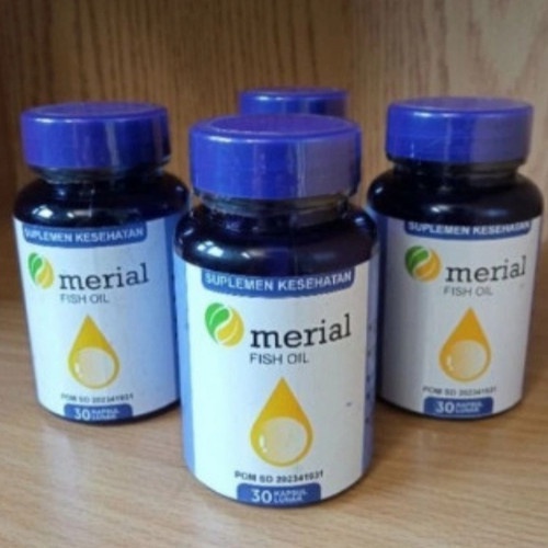 100% ORIGINAL MERIAL FISH OIL Melancarkan Pembulu Darah & Suplemen Kesehatan