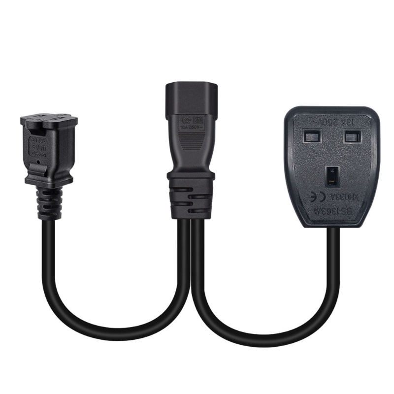 Zzz IEC320 C14 Male Plug Extension Kabel Listrik Ke 1-15R+UK13A Female Extender Line