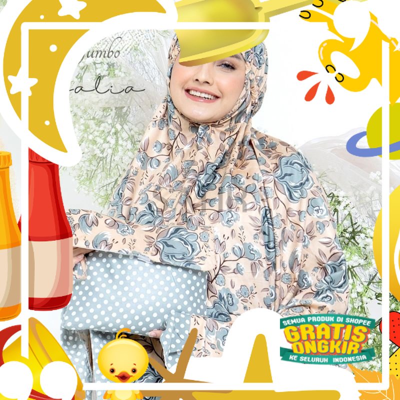 Mukena Jumbo Rayon Dewasa Rempel Balian Dingin/ Trendy Polkadot