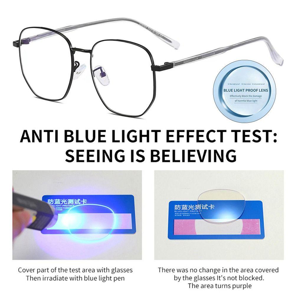 Kacamata Miopia Nanas Fleksibel Portabel Ultra Ringan Full Frame Metal Blue Light Blocking