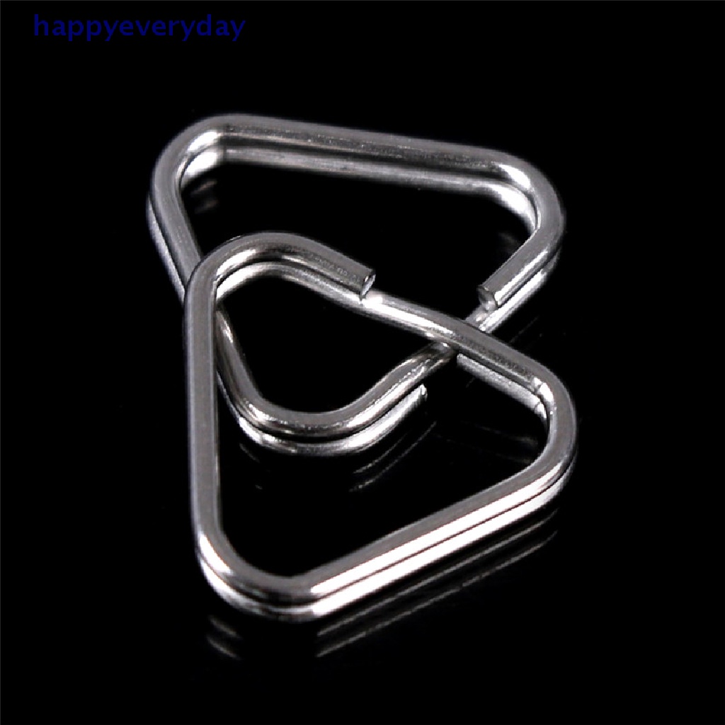 [happy] 4pcs Pengganti Chrome Finish Split Ring Tali Kamera Segitiga Rings Hook [ID]