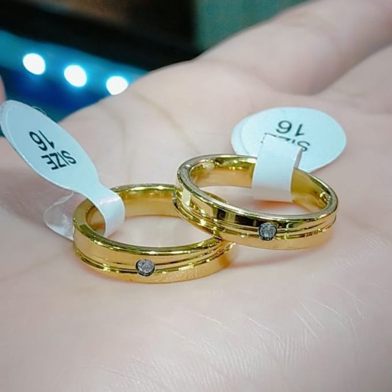 COD AJA!! Cincin couple titanium gold (harga sepasang)