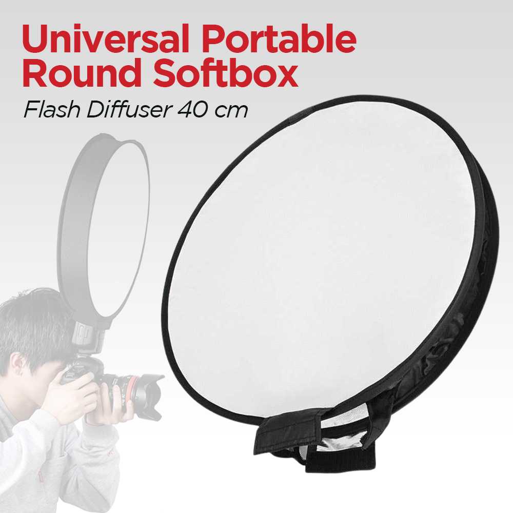 TG - KMR Universal Portable Round Softbox Flash Diffuser 40 cm - PU5145