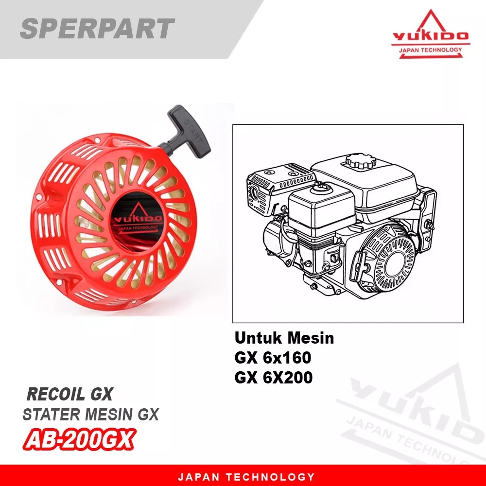 PROMO !!! BISA COD Recoil Stater / Engkol Mesin GX 160 dan GX 200 Recoil Starter Generator Bensin Suku Cadang