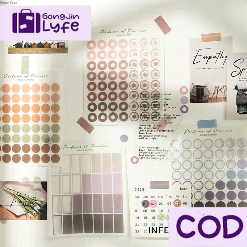 

[Gongjin] 3 Lembar Sticker Infeel Me COLOR NATURE / Estetik Stiker Bujo Journaling Scrapbook Anotasi Annotation Annotating Hiasan Diary