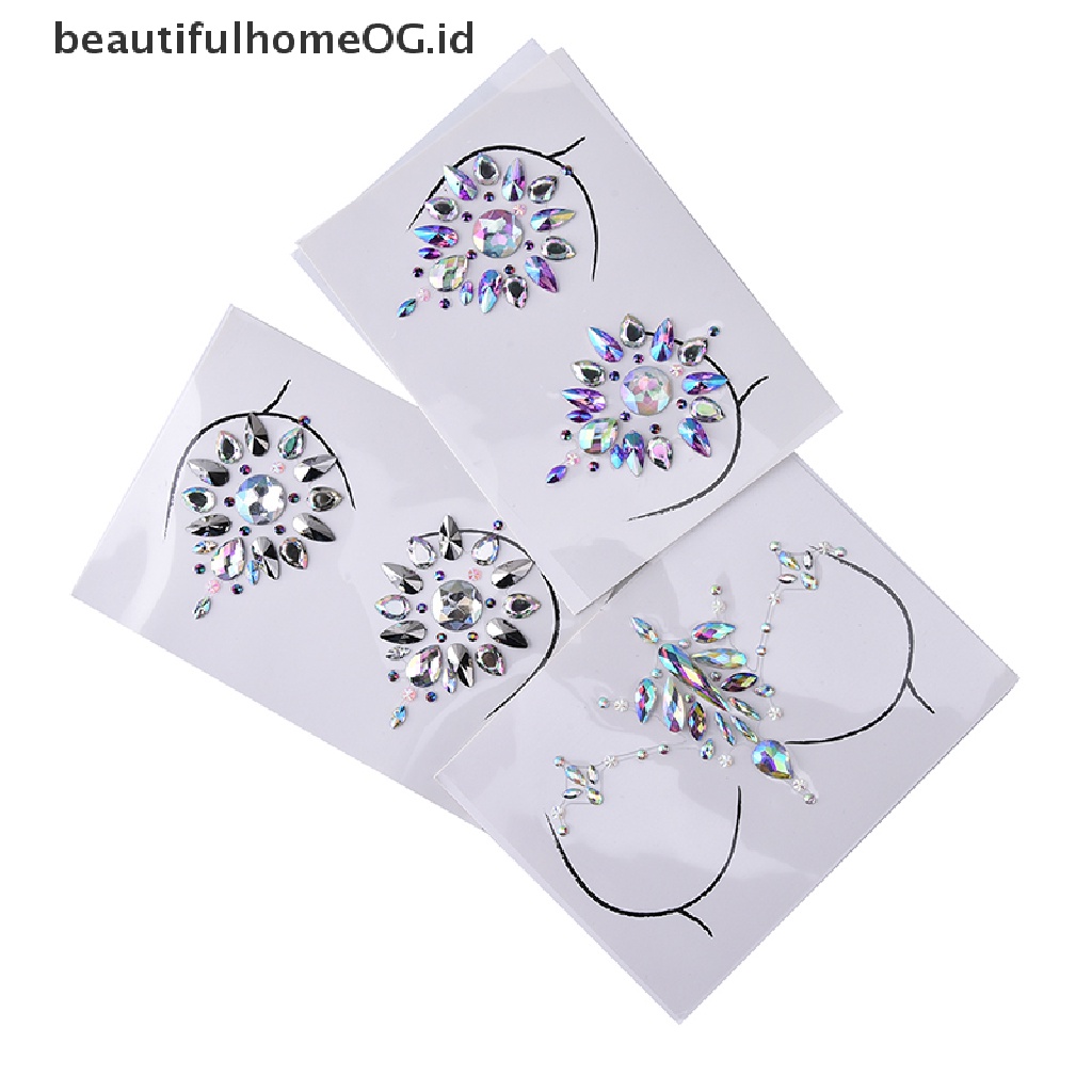 // Kecantikan// Akrilik resin Berlian Imitasi glitter ers Tato Payudara Tubuh art kit **