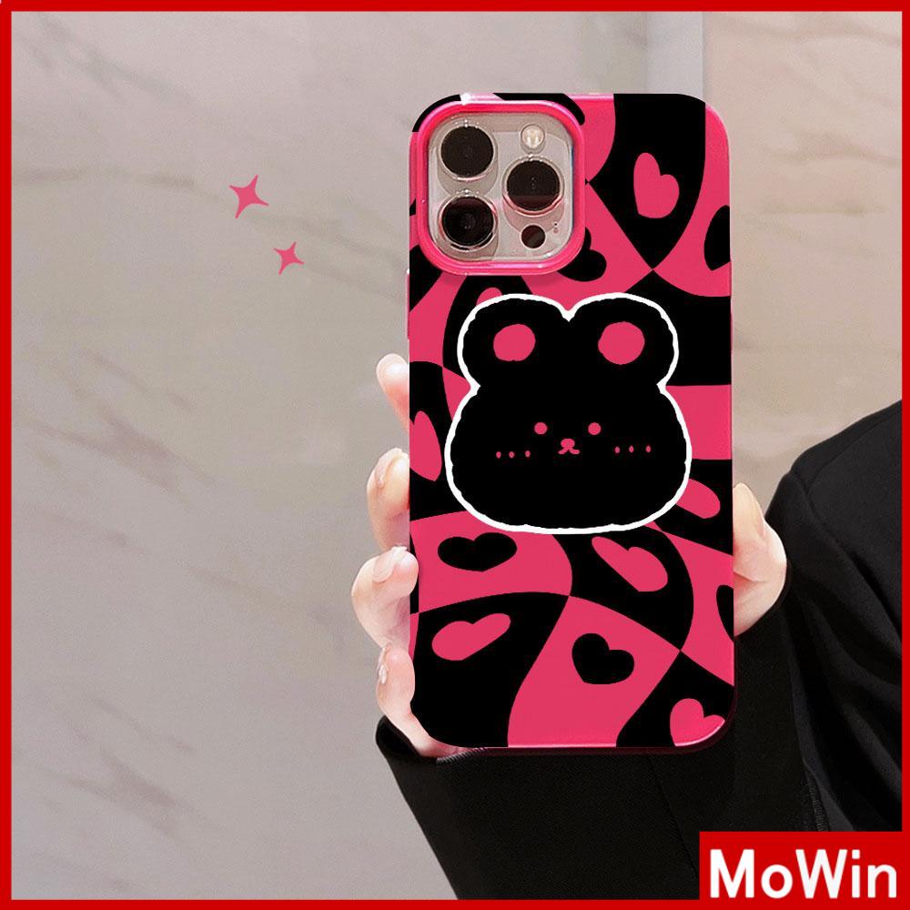 For iPhone 14 Pro Max iPhone Case Pink Glossy TPU Soft Case Shockproof Protection Camera Cute Cute Rabbit Compatible with iPhone 13 Pro max 12 Pro Max 11 xr xs max 7Plus 8Plus
