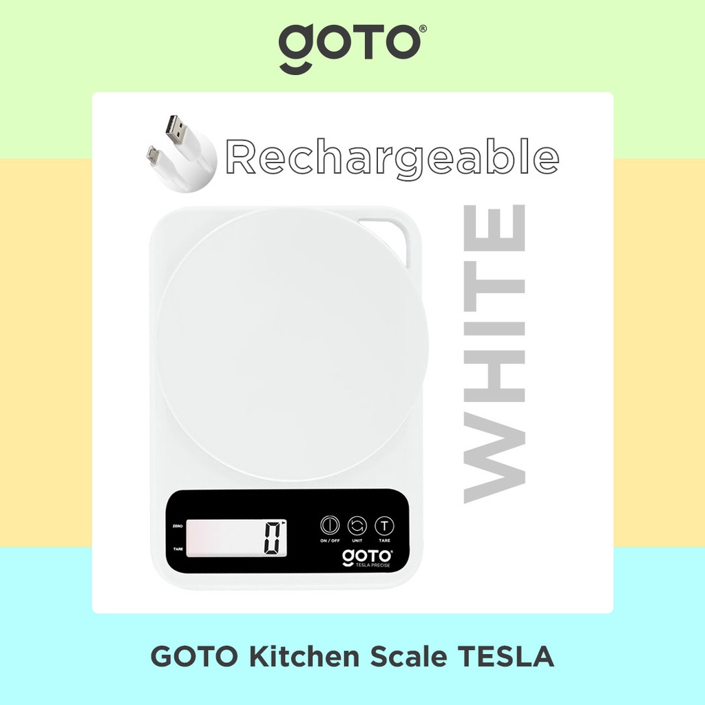 PROMO!!! Goto Tesla Kitchen Scale Timbangan Digital Kue Bumbu Dapur Charge USB