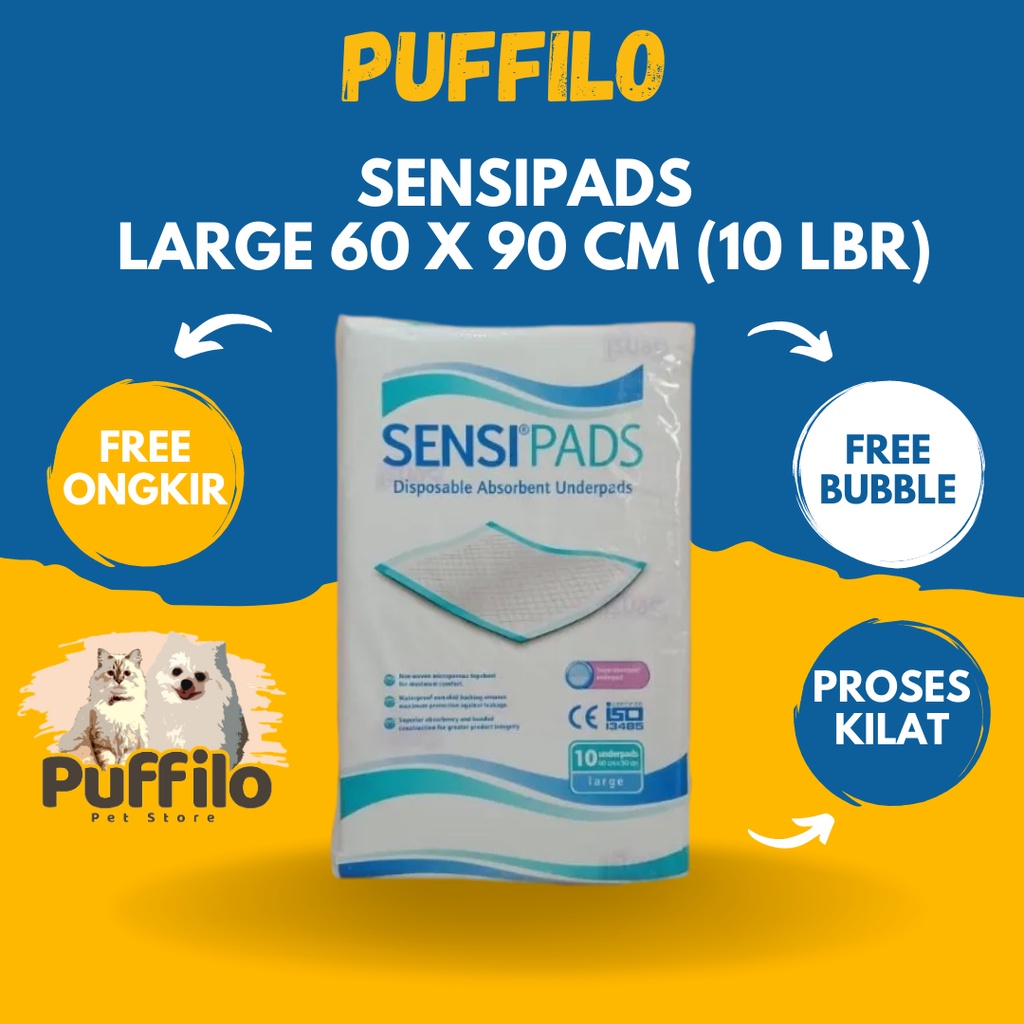 alas pipis /sensipad /underpad XL 90x60 isi 10 lembar