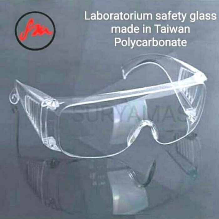 Kacamata Google - Kacamata Bening Safety - Kacamata Anti Virus Corona