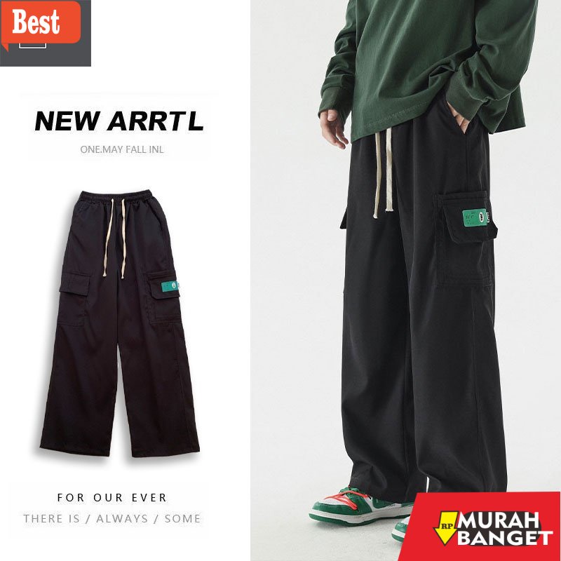 Celana Kargo Terbaru- Celana cargo korea casual pria baggy pants kulot oversize korean style celana 