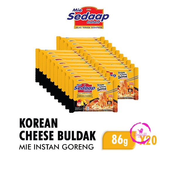 

Sedaap Mie Instan Goreng Korean Cheese Buldak 86gr x 20