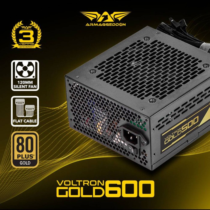 Power Supply Armaggeddon Voltron Gold 600 PSU 80+ Gold Certified