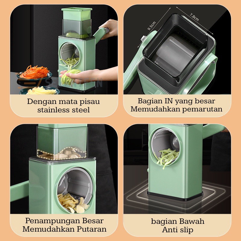 SEVENTEEN VEGETABLE CUTTER MULTIFUNGSI ALAT PARUTAN SET PEMOTONG PENGIRIS SAYUR SERBAGUNA ALAT IRIS GILINGAN SAYURAN KNIFE SLICER VEGETABLE