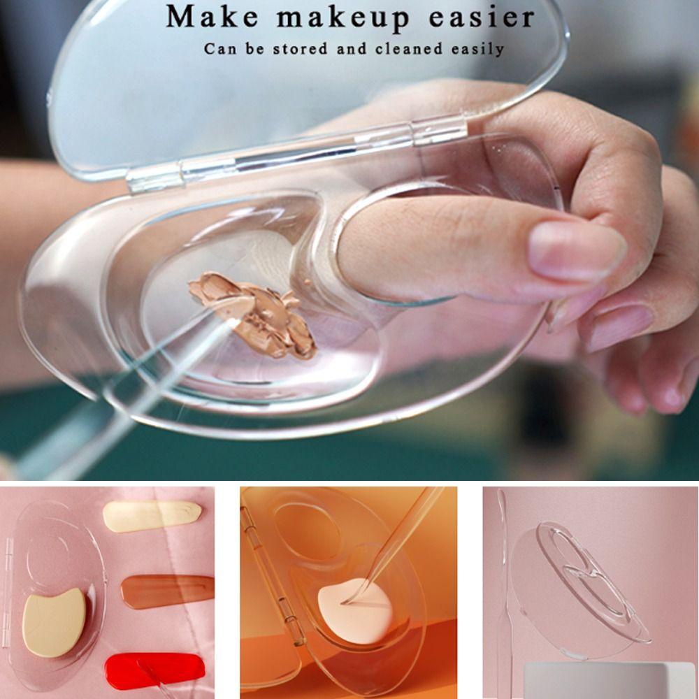 R-FLOWER Palet Pencampur Makeup Desain Baru Nail Art Manicure Tool Set Untuk Foundation Makeup Art Nail Palette Pigment