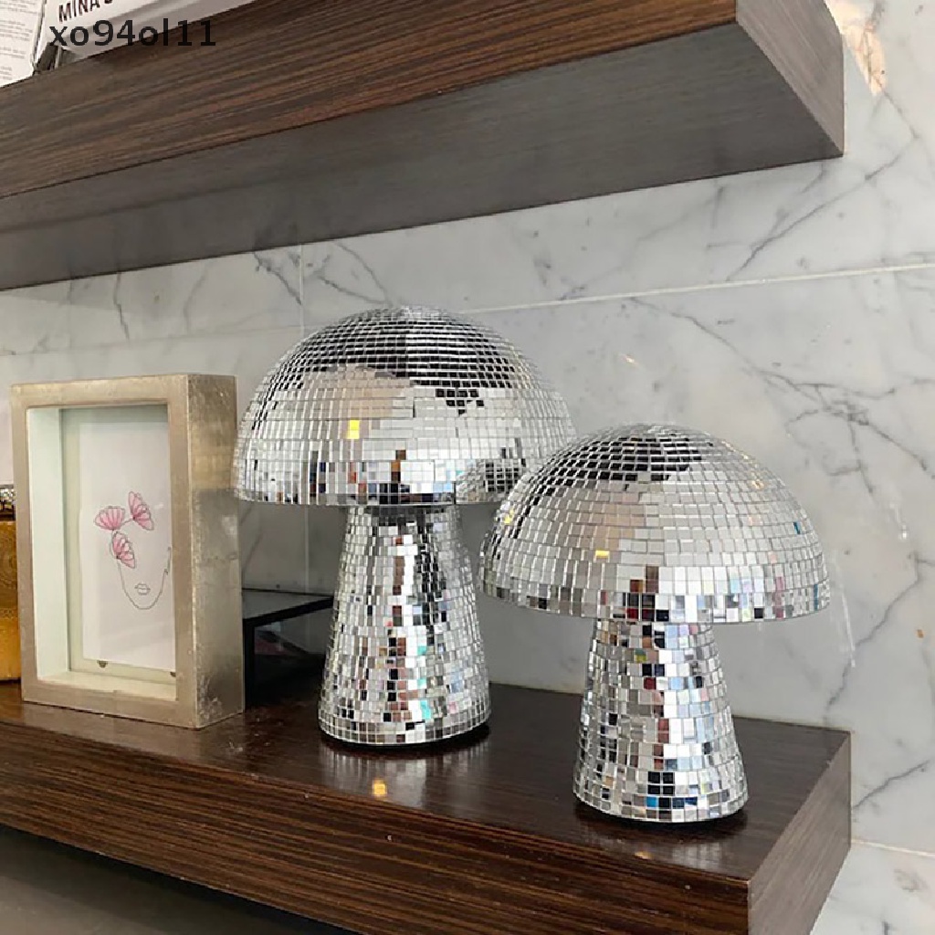 Xo Mushroom Disco Ball Mirror Bola Reflektif Untuk Dekorasi Meja Kamar Pesta Pernikahan OL