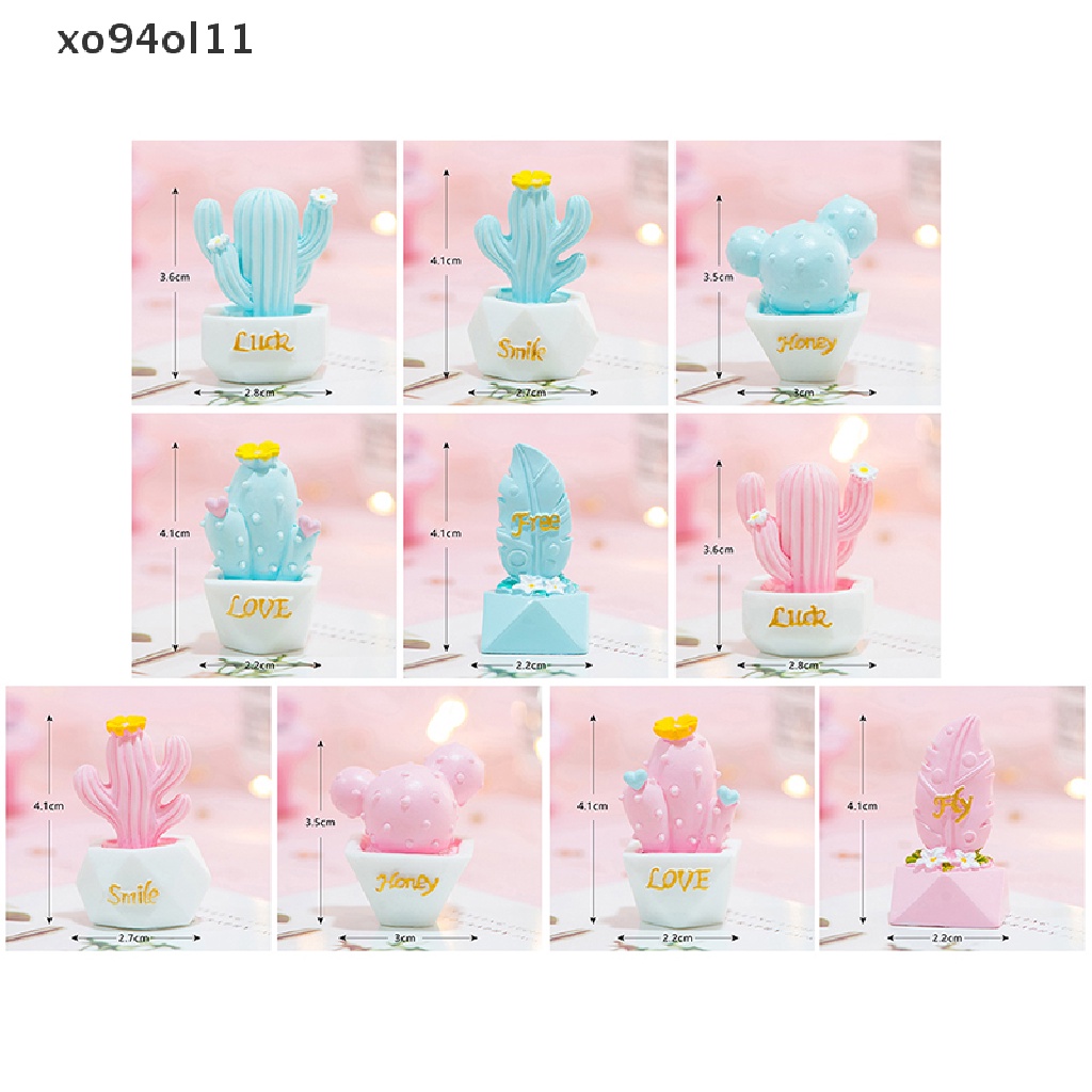 Xo DIY Mini CactusDoll Peri Taman Ornamen Dekorasi Pot Craft Rumah Boneka Accessori OL