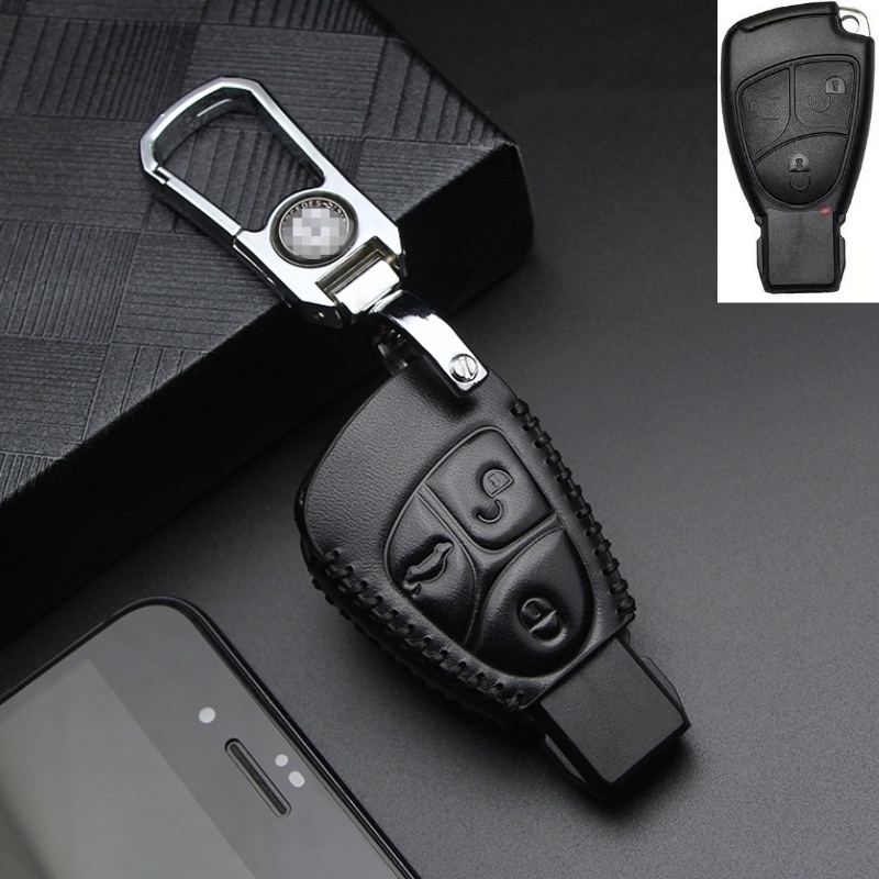 Case Kunci Mobil shell cover key holder Untuk Mercedes Benz New E Class E200 E260 W203 W210 W211 W124