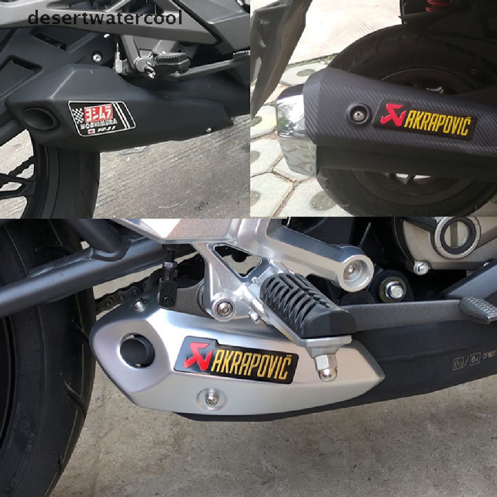 Deid Scorpio Pipa Knalpot Decals Tahan Suhu Tinggi Logam Aluminium Stiker Tahan Air Kepribadian Dekorasi Motor Modifikasi Aksesoris Stiker Martijn