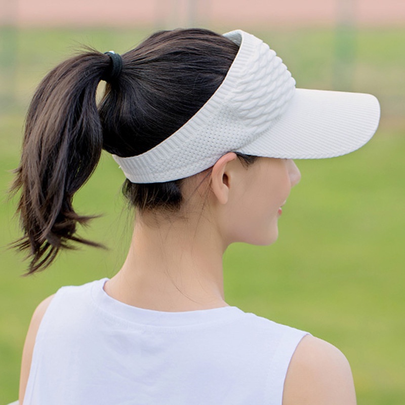 WE Topi Senam Wanita Summer Zumba Topi Knit Visor Sport Baseball Rajut Katun Sepeda Pantai Sunshade