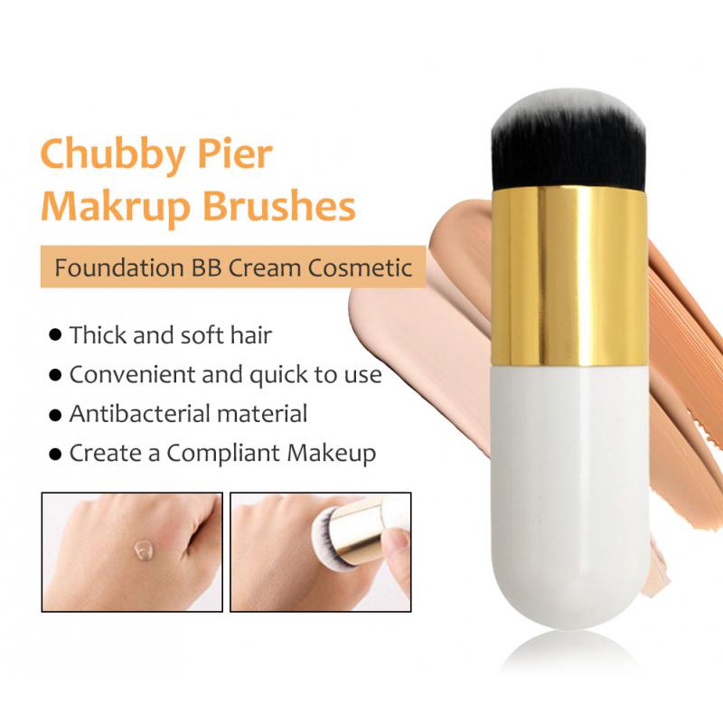Universal Kuas Aplikasi Makeup Wajah Multifungsi Little Fat Dun High Gloss Powder Bubuk Makeup Brush Kecil Dan Mudah Dibawa Brush Makeup Wajah