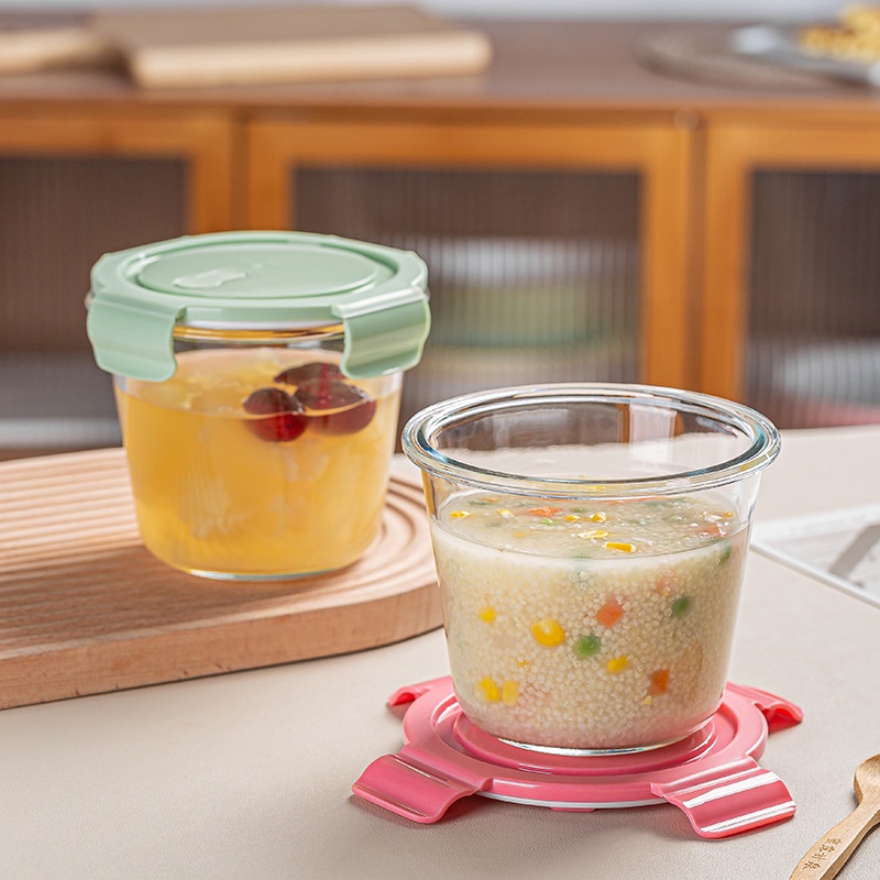 Tempat Mpasi Kaca 720ML Wadah Mpasi Kaca Penyimpanan Mpasi Glass Baby Food Container Kotak Mpasi Kaca BPA Free Food Container Glass Tempat Penyimpanan Makanan Mpasi
