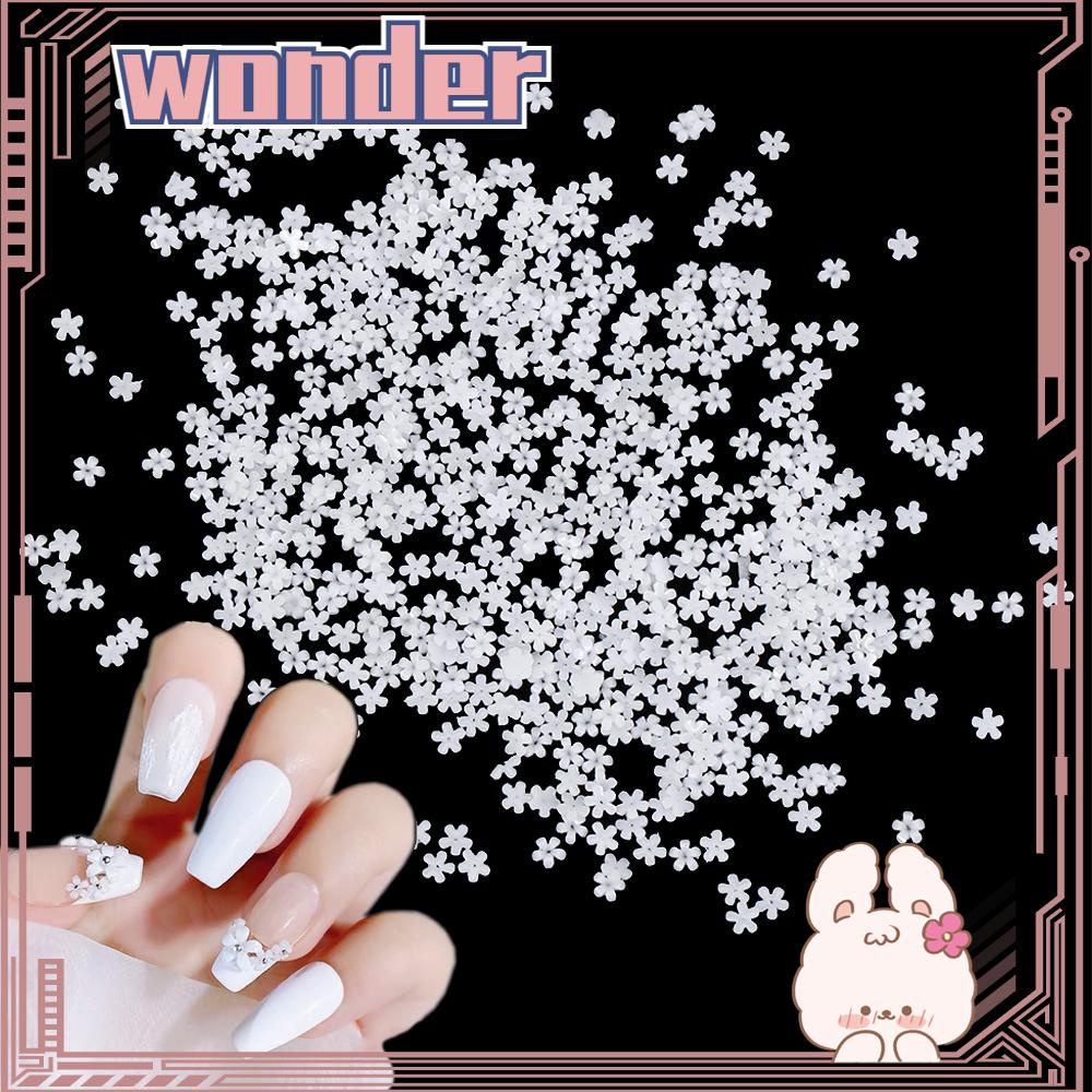 Wonder100/500pcs Paket Bahan Dekorasi Nail Art Bunga Lucu Nail Beauty