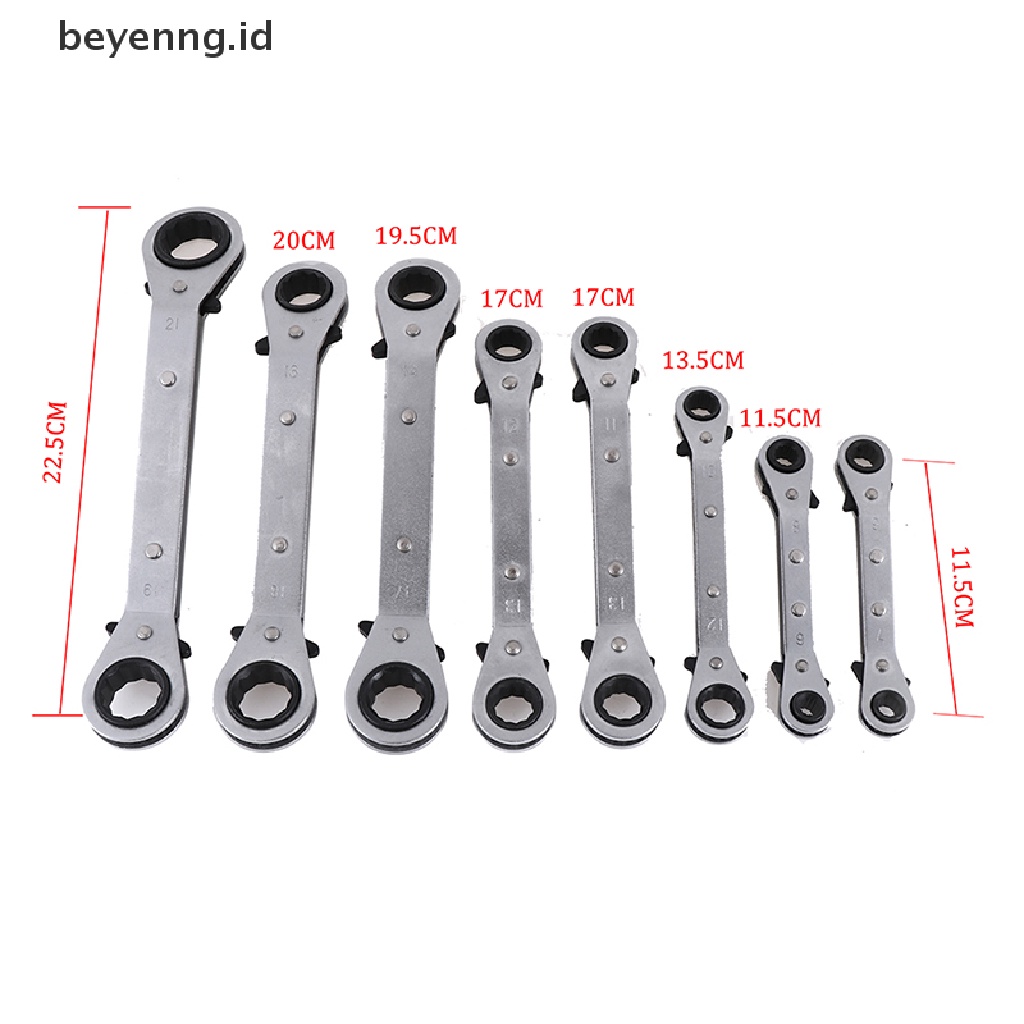 Beyen 6-21mm metric offset torque wrench set double ratchet wrench spanner Alat ID