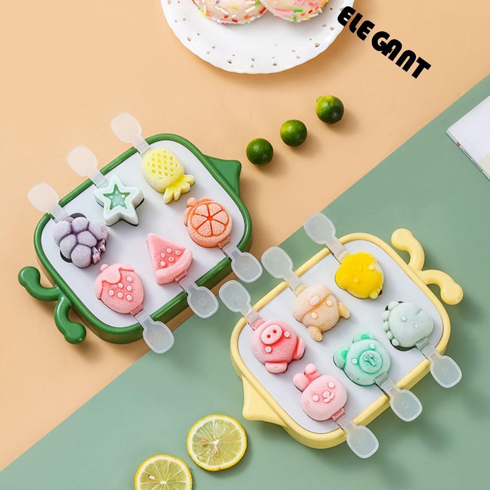 [Elegan] Cetakan Es Loli Anak Dewasa Frozen Reusable Kitchen Silikon Mudah Dilepas Cetakan Es Krim