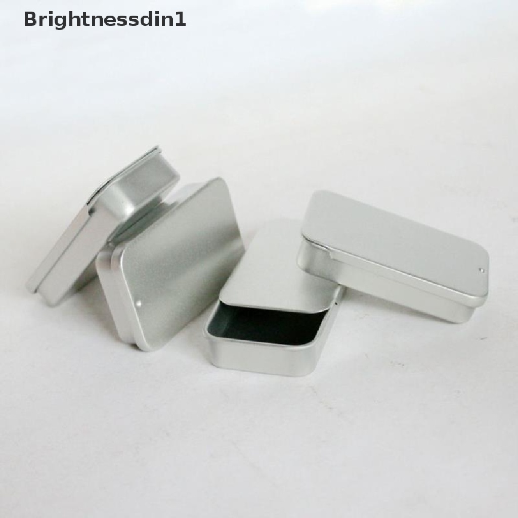 [Brightnessdin1] Kotak Besi Mini Slide Cover Kotak Penyimpanan Perhiasan Pernikahan Pill Case Portable Tin Box Butik