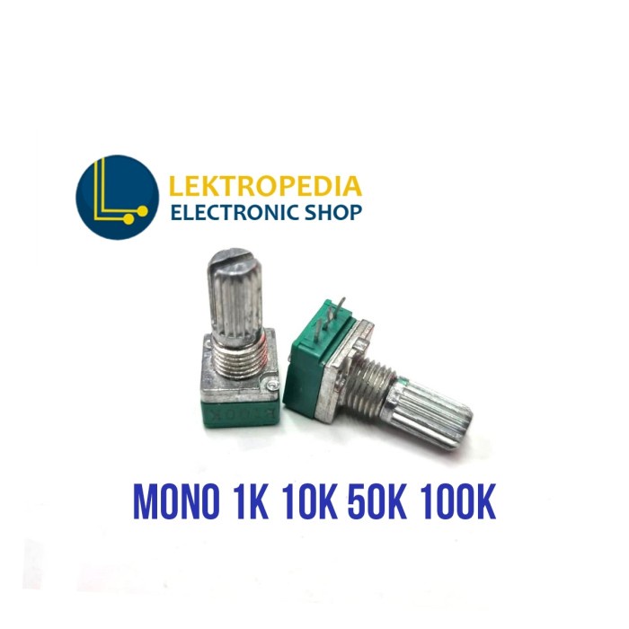 Sealed Potensiometer MONO 1K 10K 50K 100K Potensio 6p Hijau 097 RK097