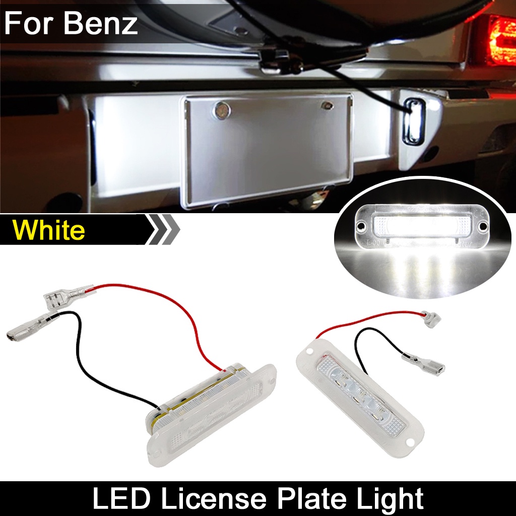 2pcs Lampu Plat Nomor Plat LED Putih Lampu Untuk Benz G-Class G55 AMG 2003-2011 G500 1999-2008 G550 2009-2012