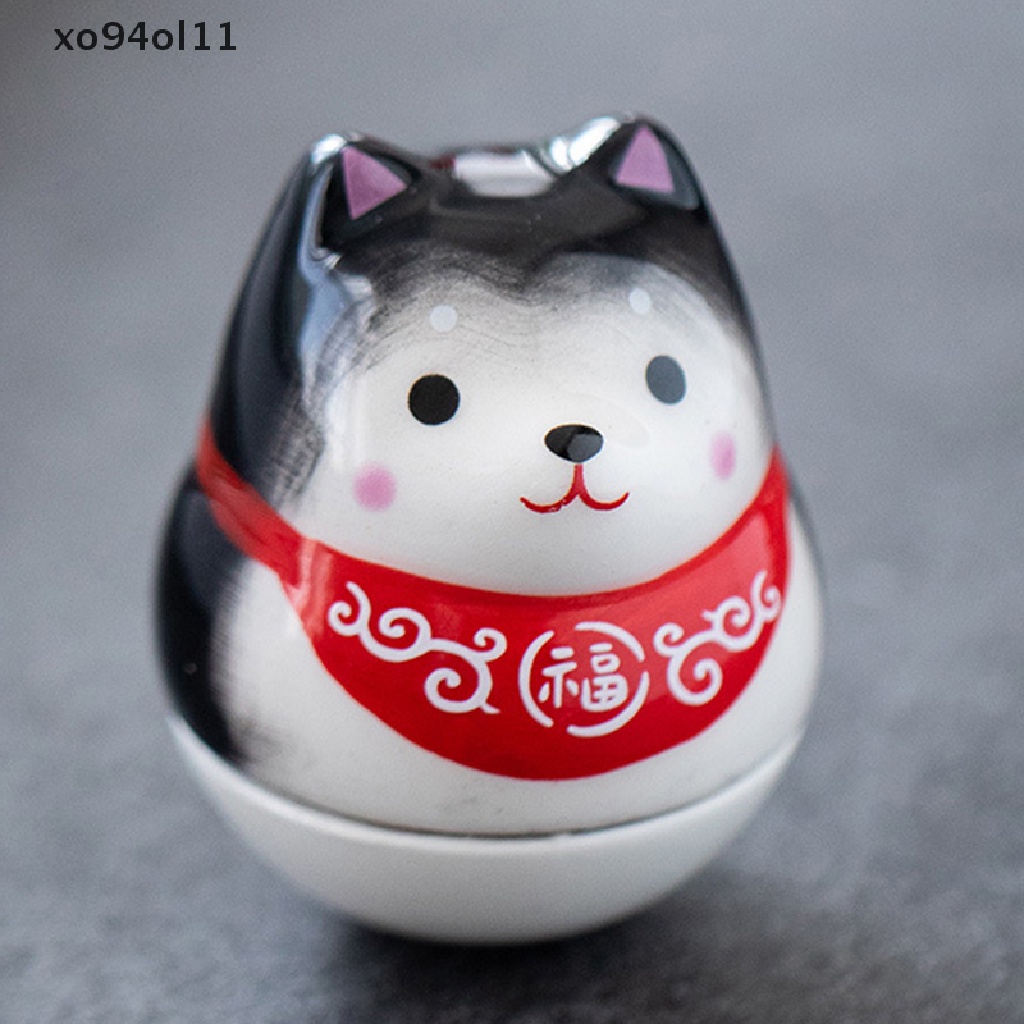 Xo Keramik Kartun Anjing Hewan Tumbler Jepang Merekrut Kekayaan Ornamen Dekorasi OL