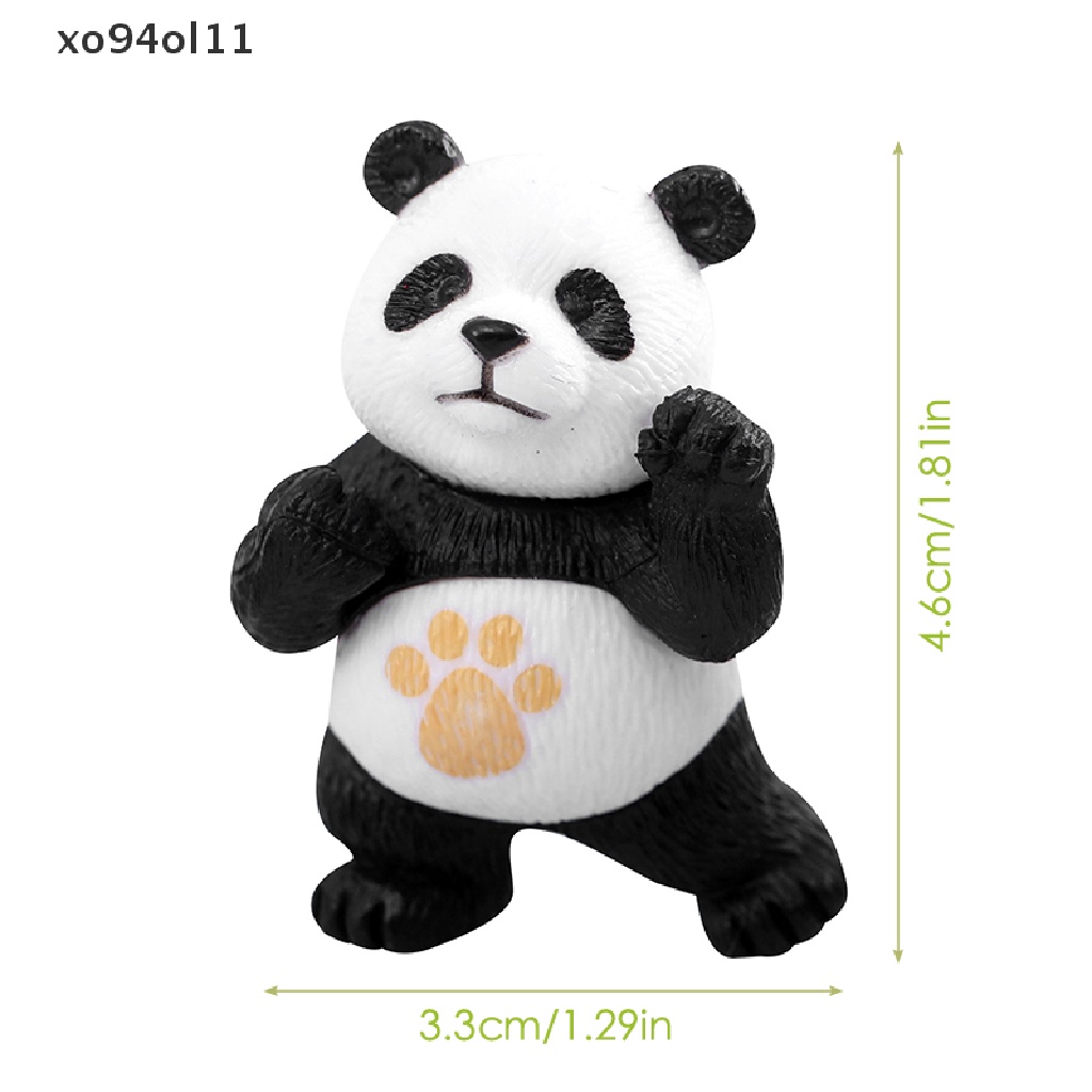 Xo 1pc Patung Panda Mini Keaslian Miniatur Taman Rumah Boneka Dekorasi Pesta Ulang Tahun Lucu Micro Room Home Decor OL