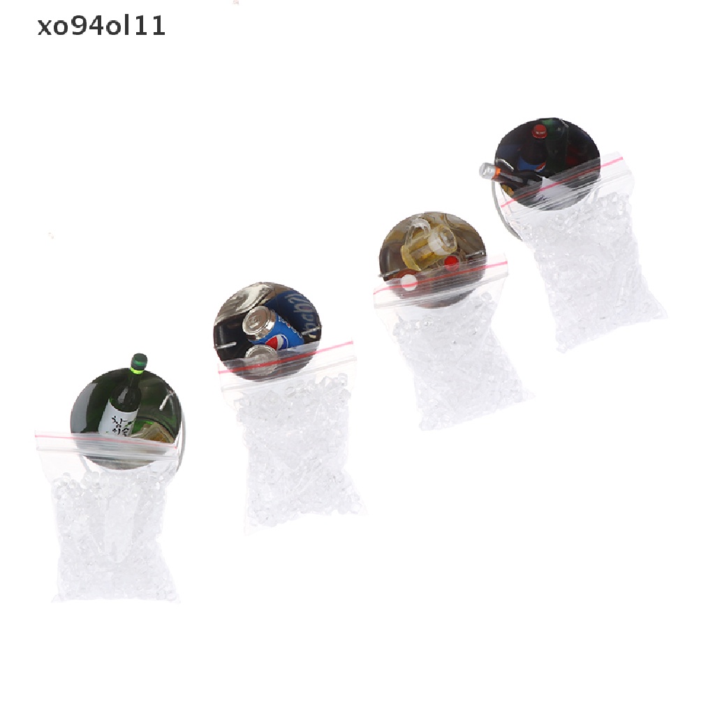 Xo1:12rumah Boneka Aksesoris Miniatur Ember Es Botol Bir Model Mainan set OL