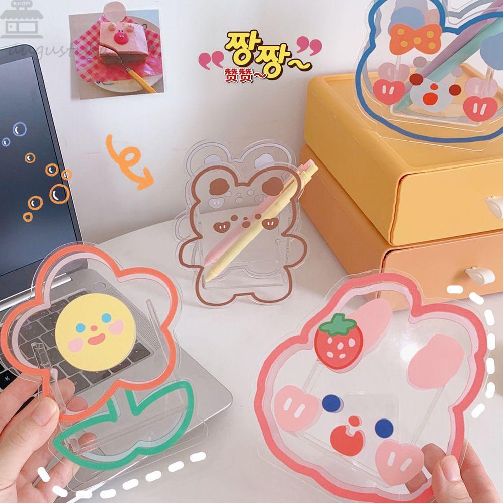 Agustinina Kotak Penyimpanan Desktop Kreatif Kartun Aksesoris Kantor Kelinci Beruang Ins Style Pensil Organizer