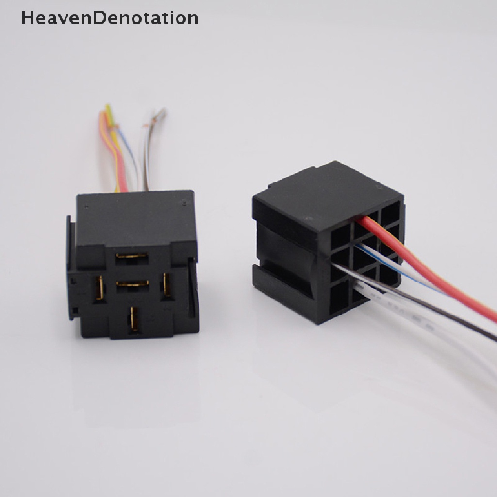 [HeavenDenotation] Bakelite Relay Socket Tahan Suhu Tinggi Relay Socket Relay Mobil 4pin 5pin Relay Otomotif Untuk Head Light Ac Dengan Relay Socket HDV