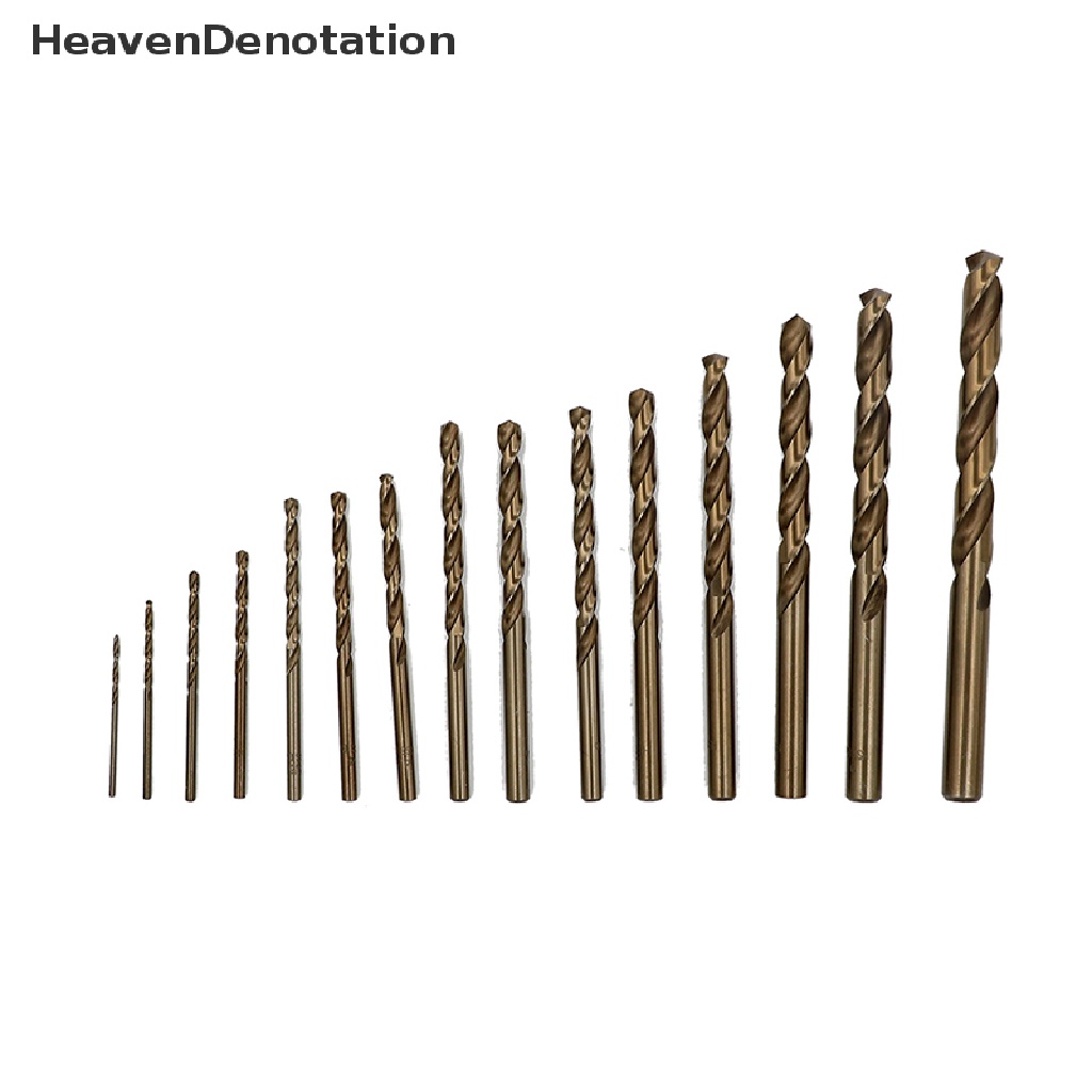 [HeavenDenotation] 15pcs Mata Bor HSS-Co M35 Cobalt Baja Kecepatan Tinggi Set 1.5-10MM Pounch HDV