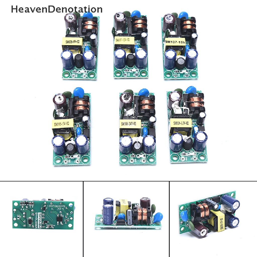 [HeavenDenotation] Ac-dc 3V 5V 9V 12V 15V 24V Papan Modul Power Supply Switching Terisolasi PLG06A HDV