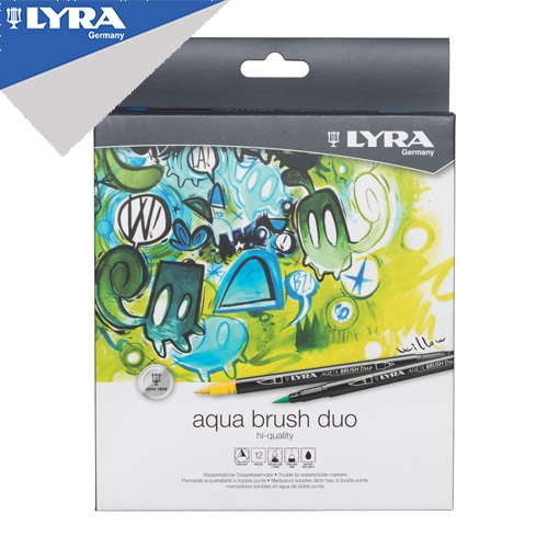 

LYRA Aqua Brush Duo Dual Brush Pen 12 Warna Kemasan Box