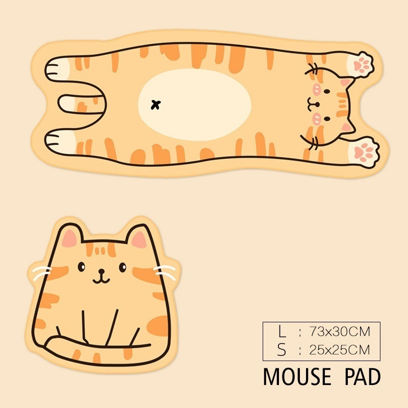 Hans Cat Family Mouse Pad Alas Tikus Hans Cat Kartun Hewan Mouse Pad Oversized Mouse Pad