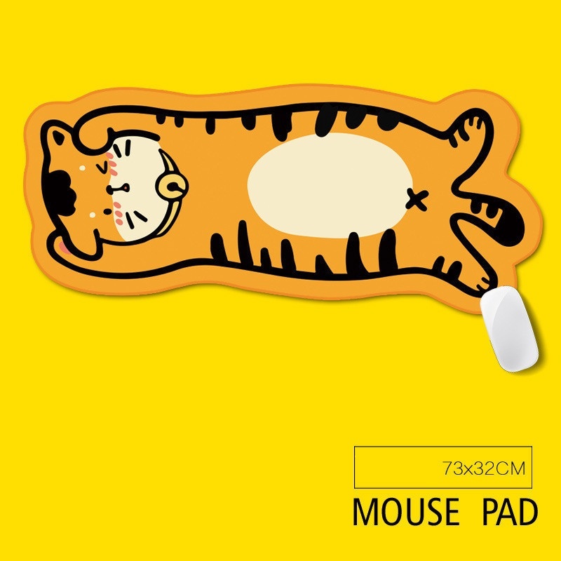 Orange Cat Family Mouse Pad Alas Tikus Kucing Orange Kartun Hewan Mouse Pad Oversized Mouse Pad