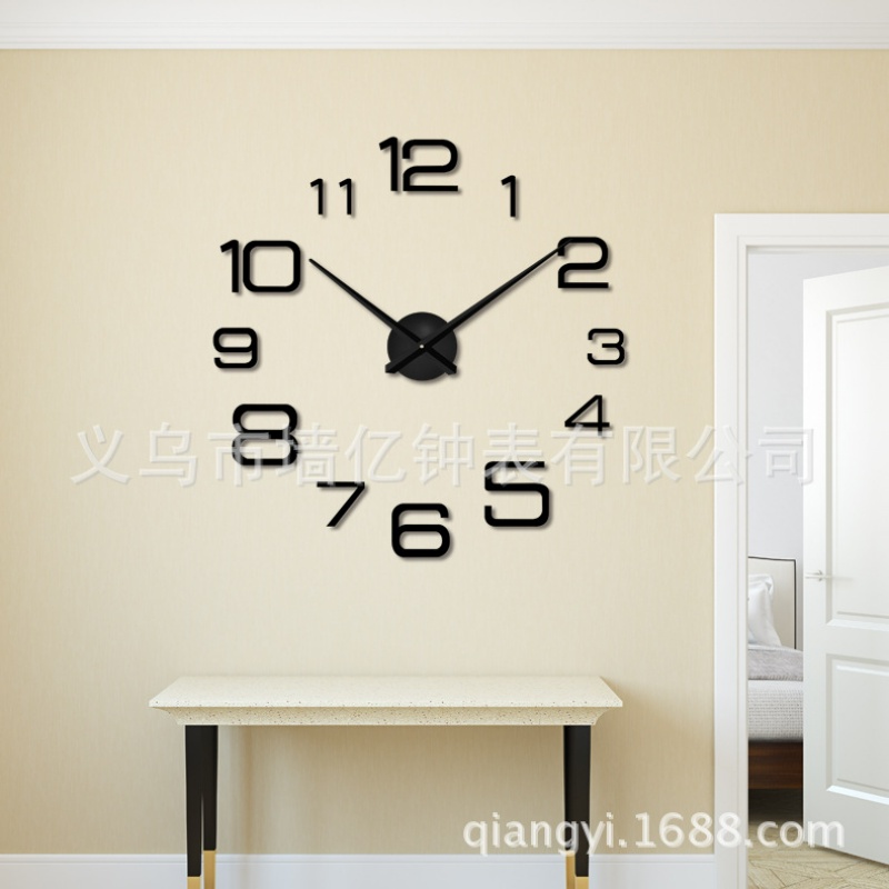 [Unggulan] Fashion Jam Dinding Besar Cermin Akrilik Tanpa Bingkai Stiker Dinding 3D Angka Romawi Wall Clock DIY Wall Sticker Jam Digital Untuk Rumah Ruang Tamu Kantor Dekorasi Dinding