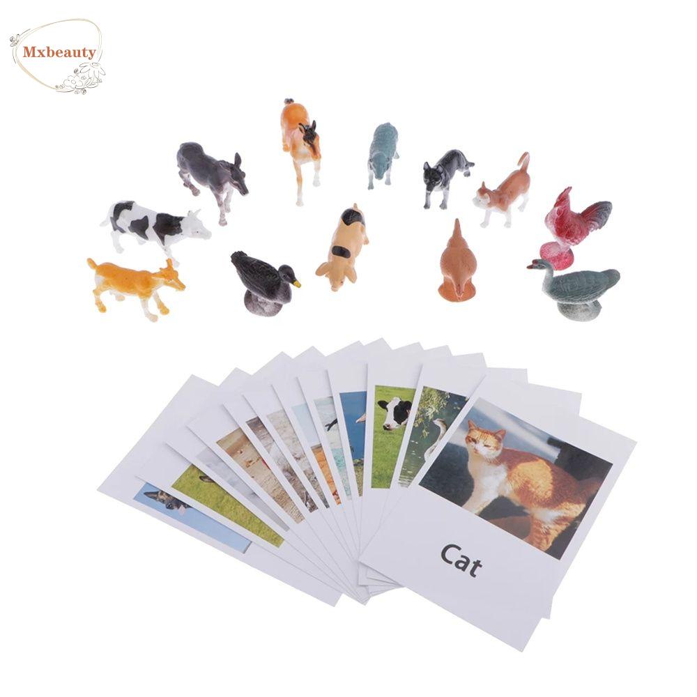 Mxbeauty Kartu Korek Hewan Mainan Bayi Belajar Bahasa Hidup Praktis Mainan Anak Permainan Puzzle Edukasi Model Unggas