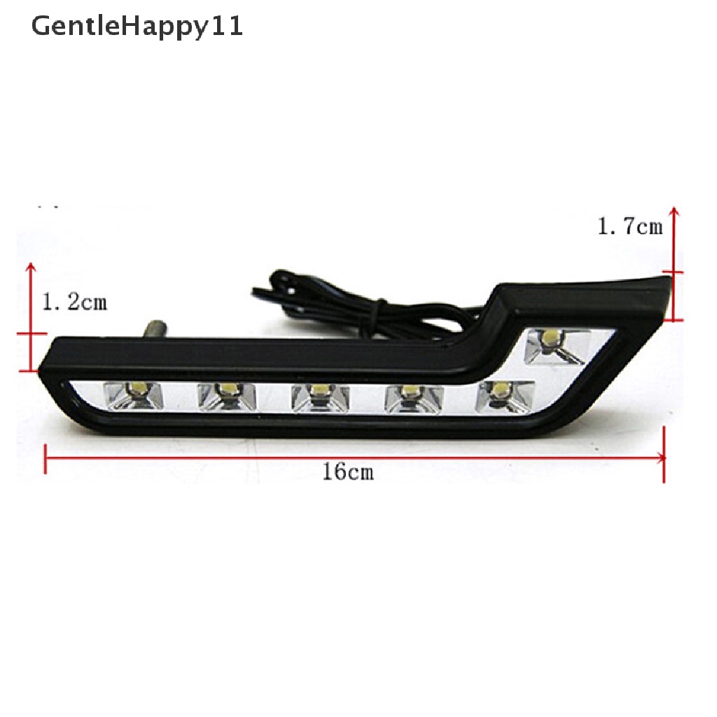 Gentlehappy 2x Terang 6LED Super White Lampu Berkendara Mobil Fog 12V DRL Siang Hari Running Light id