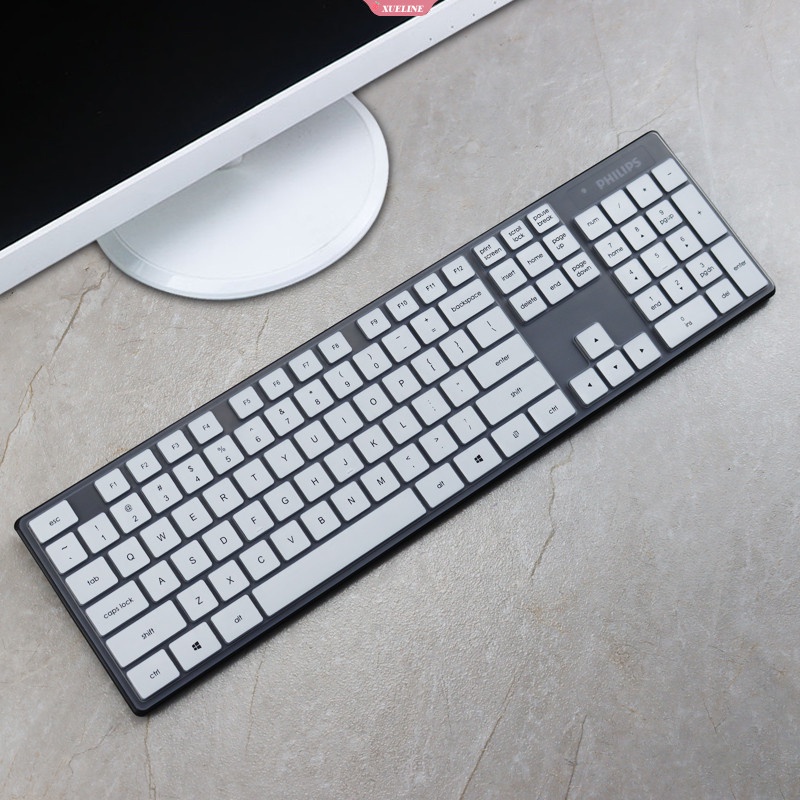 Philips SPT6315 Silikon Penutup Keyboard Komputer Desktop Skin Protector Film Cover Keyboard Cover Aksesoris Pelindung Tahan Air [ZXL]