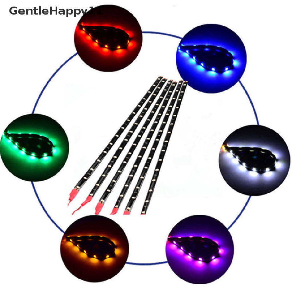 Gentlehappy 6PCS Lampu Underbody LED Strip Motor DC 12V Anti Air Untuk Mobil Motor id