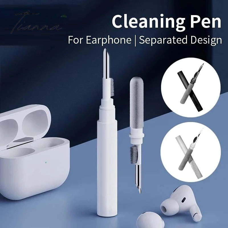 360°Pena Pembersih Pintar Untuk Earphone Earbud Alat Pembersih Earpod Cleaner Earpod Cleaning Kit / Multi Cleaning Pen 3in1 Earphone Cleaner Pembersih Headset Pembersih Aksesoris Handphone / Alat Pembersih Case Earphone Bluetooth Untuk Airpods Pro 1 2 Pro